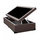 Ver imagem 3 de Cama Box Baú Solteiro Conforto Sintético Marrom + Colchão Solteiro Conforto Espuma D33 com Eps 14x88