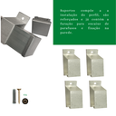 Ver imagem 4 de Kit p/ Porta Correr Trilho Alumínio 35x35 1,20m Natural - Alfer
