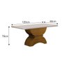 Conjunto Sala de Jantar Atenas Mesa Freijo/Off White 1,20m C/ 4 Cadeiras Joli Camurça Moveis Leifer  - 2