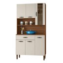 Ver imagem 2 de Kit Cozinha 6 Portas e Gaveta Golden Nogueira / Off White