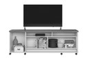 Ver imagem 4 de Bancada Dallas Suporte para Tvs C/ 3 Portas e Nichos - Off White Perolizado/jequitiba