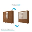 Ver imagem 5 de Guarda-Roupa MDF 3 Portas de Correr Flex Color Espelho 7 Gavetas 1 Sapateira e 8 Pés Luiza Panan Móv