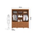 Ver imagem 4 de Guarda-Roupa MDF 3 Portas de Correr Flex Color Espelho 7 Gavetas 1 Sapateira e 8 Pés Luiza Panan Móv