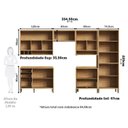 Ver imagem 4 de Cozinha Completa Modulada 100% MDF 6 Peças Amêndoa Chumbo Vicenza
