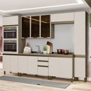 Ver imagem 1 de Cozinha Modulada 306,5cm Completa 6 Peças 14 Portas 2 Gavetas Connect Henn - Duna/cristal