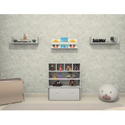 Estante Organizadora de Brinquedos Infantil em Mdf Plancasa:off White - 2
