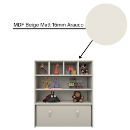 Estante Organizadora de Brinquedos Infantil em Mdf Plancasa:off White - 8