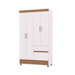 Guarda Roupa Pequeno Ideal 4 Portas e 2 Gavetas para Quarto de Hospedes - 4
