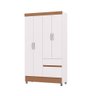 Guarda Roupa Pequeno Ideal 4 Portas e 2 Gavetas para Quarto de Hospedes - 4
