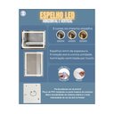 Ver imagem 4 de Espelho 4mm com Desembaçador Led 3 Cores 100x70 Iluminado Luz Forte Linha Premium 70x100