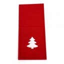 Ver imagem 1 de Porta talher de Natal Árvore Vermelho e Branco 23x10cm -D’Rossi