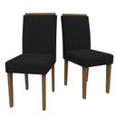 Ver imagem 4 de Conjunto Mesa Isabela 100cm com 4 Cadeiras Amanda - Imbuia / Preto / Vl07