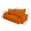 Ver imagem 3 de Sofá Retrátil e Reclinável Paris 2.00m Super Pillow - Terracota