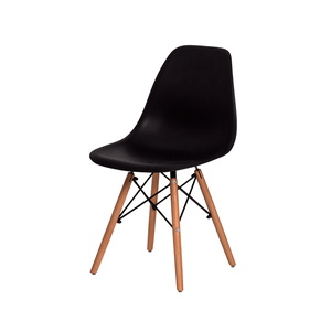 Kit 8 Cadeiras Charles Eames Eiffel Preta Polipropileno Cozinha Sala de Estar Jantar Mesa de Jantar