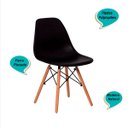 Ver imagem 6 de Kit 8 Cadeiras Charles Eames Eiffel Preta Polipropileno Cozinha Sala de Estar Jantar Mesa de Jantar
