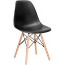 Ver imagem 3 de Kit 8 Cadeiras Charles Eames Eiffel Preta Polipropileno Cozinha Sala de Estar Jantar Mesa de Jantar