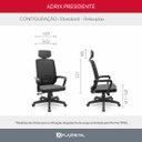 Ver imagem 4 de Cadeira Escritório Presidente Adrix Plaxmetal Mecanismo Relax Encosto Tela e Assento Vinil (couro Ec