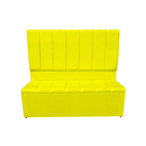 Kit Cabeceira e Recamier Baú para Cama Box Casal Queen:amarelo
