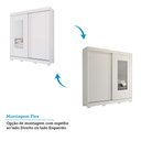 Ver imagem 7 de Guarda-Roupa 183cm 2 Portas de Correr com Espelho e Pés 100% MDF Bonito Espresso Móveis Branco