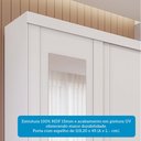 Ver mais imagens de Guarda-Roupa 183cm 2 Portas de Correr com Espelho e Pés 100% MDF Bonito Espresso Móveis Branco