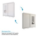 Ver imagem 7 de Guarda-Roupa 183cm 2 Portas de Correr com Espelho e Pés 100% MDF Bonito Espresso Móveis