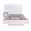 Ver imagem 5 de Cama Solteiro com Cabeceira 122cm e Mesa Cabeceira Suspensa Cor:branco
