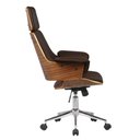 Ver imagem 7 de Cadeira de Escritório Home Office Decorativa Casemiro Pu C/regulagem de Altura Base Giratória Marrom