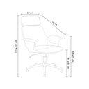 Ver imagem 4 de Cadeira de Escritório Home Office Decorativa Casemiro Pu C/regulagem de Altura Base Giratória Marrom