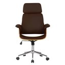 Ver imagem 6 de Cadeira de Escritório Home Office Decorativa Casemiro Pu C/regulagem de Altura Base Giratória Marrom