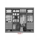 Ver imagem 4 de Guarda Roupa Casal 8 Portas Ripado 8 Gavetas com Pés Daymont - D' Doro Castanho/Off White/Ripado