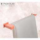 Ver imagem 5 de Toalheiro Duplo 50 cm Inox Rose Gold - Kromus RT0309-50R