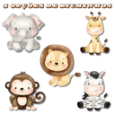 Ver imagem 2 de Kit Higiene Bebê Safari 6 Pçs - Bdj Quad. Porcelana e Pinus