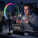 Ver imagem 7 de Animo Shop Luminária Mesa Aro Rgb