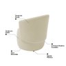 Kit 02 Poltronas Decorativas Aisha Orgânica Suede Bege Claro - Desk Design - 6