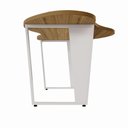 Ver imagem 3 de Mesa para Escritório Orgânica Linear Contemporânea 173cm Macadâmia com Branco F5 Office