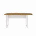 Ver imagem 7 de Mesa para Escritório Orgânica Linear Contemporânea 173cm Macadâmia com Branco F5 Office