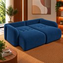 Ver imagem 7 de Sofá Cama Casal Retrátil e Reclinável 4 Lugares Azul Uruguai 256cm