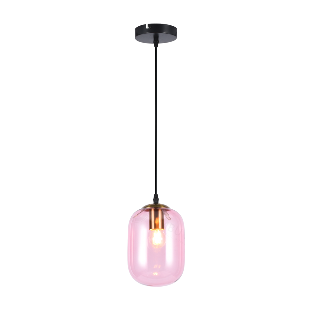 Pendente Glass Champanhe Rose E27 S/lampada