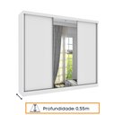 Ver imagem 6 de Guarda Roupa Casal com Espelho 3 Portas 6 Gavetas 270cm Milão