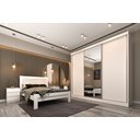 Ver imagem 2 de Guarda Roupa Casal com Espelho 3 Portas 6 Gavetas 270cm Milão