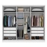 Guarda Roupa Casal com Espelho 3 Portas 6 Gavetas 270cm Milão   - 5