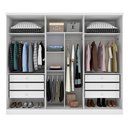 Ver imagem 5 de Guarda Roupa Casal com Espelho 3 Portas 6 Gavetas 270cm Milão