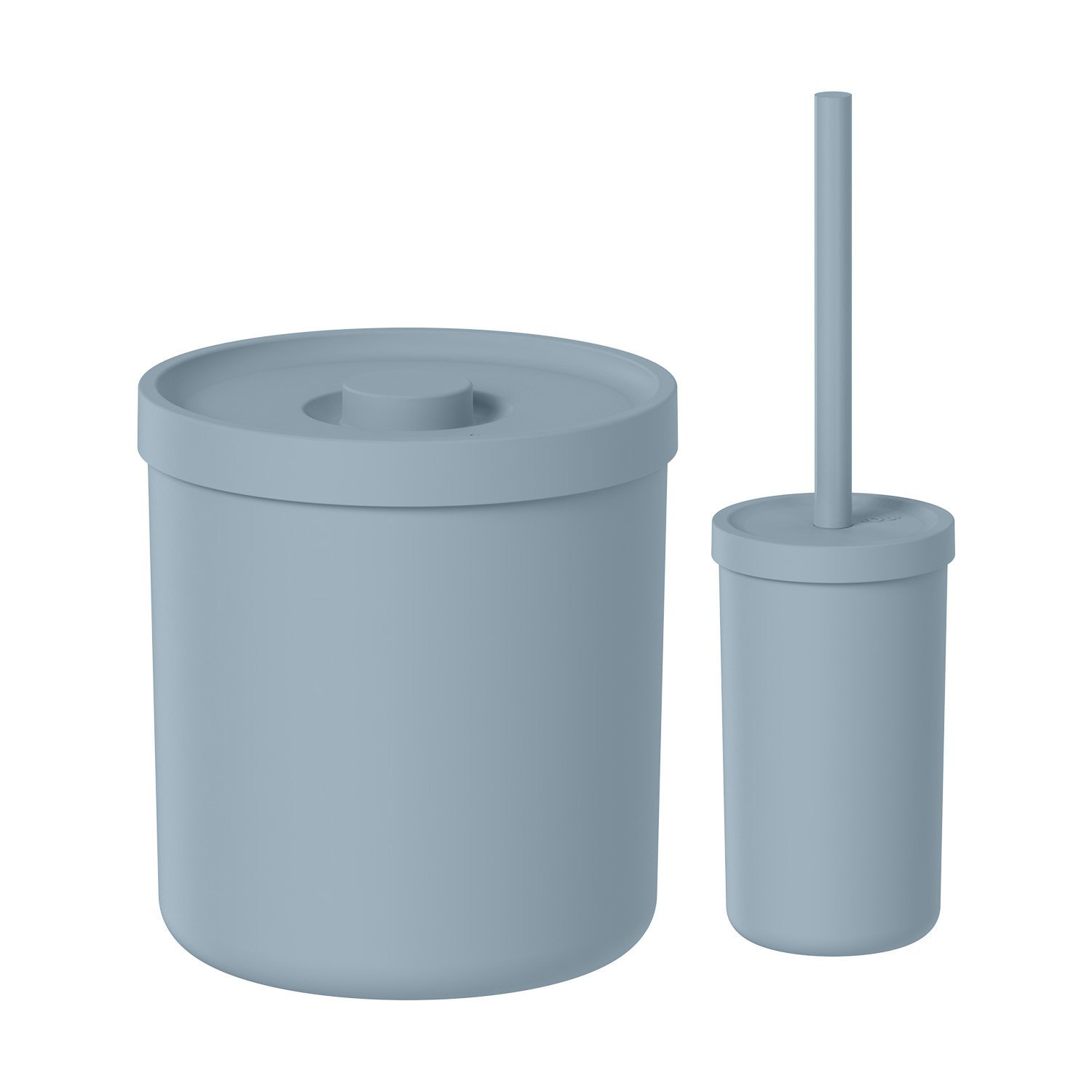 Kit Conjunto Para Banheiro Lixera 6L + Escova Sanitária Bold:Azul Glacial