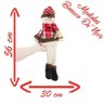 Boneco de Neve Sentado Natal Perna Mole em Tecido 56cm - 5