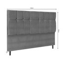 Ver imagem 2 de Cabeceira Paris Para Cama Box Queen 164 cm Suede - SSX Multicoisas - Cinza