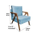 Ver imagem 3 de Poltrona Decorativa 1 Lugar Azul Tiffany 18 Itália