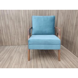 Poltrona Decorativa 1 Lugar Azul Tiffany 18 Itália - 1