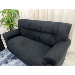 Conjunto de Sofá 2 X 3 Lugares Ref 5014 - Preto Suede - 6