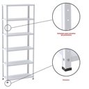 Ver imagem 5 de Estante de Estrutura Metálica com 6 Prateleiras 175cm(a)92acm(l)40cm(p) com Reforço Branco