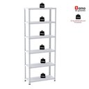 Ver imagem 7 de Estante de Estrutura Metálica com 6 Prateleiras 175cm(a)92acm(l)40cm(p) com Reforço Branco